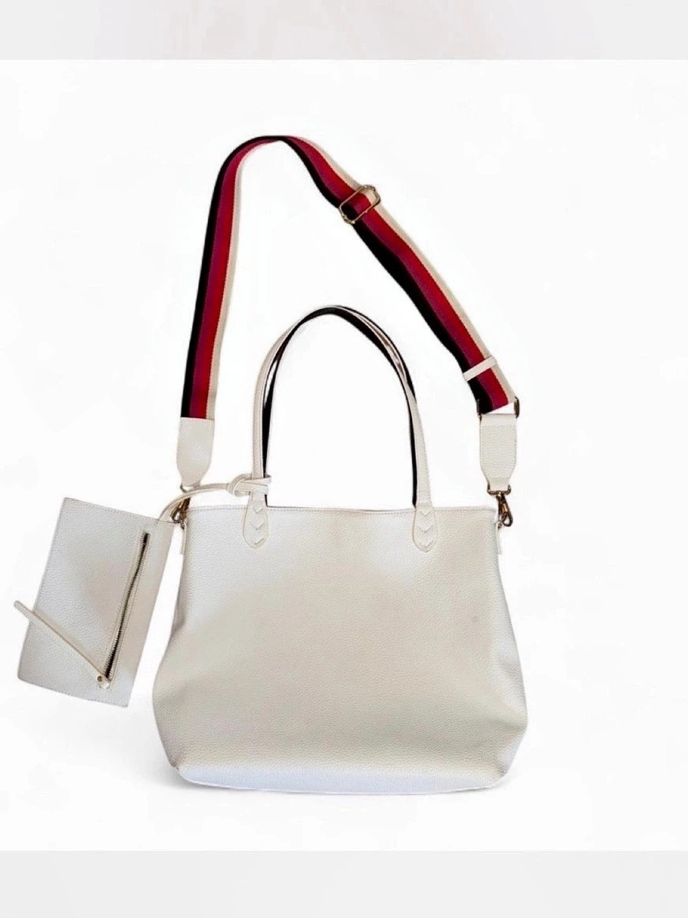 Malibu Skye White & Black Tote Like New